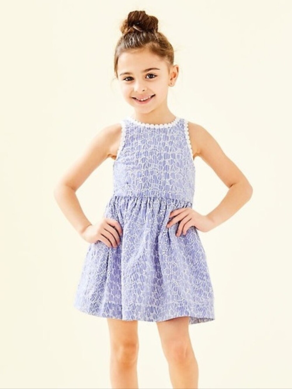 Lilly Pulitzer Light Blue Kids Dress with White Accents